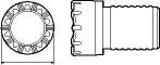 Кольцевая буровая коронкасо сдвоенным каналом (крестообразного типа)